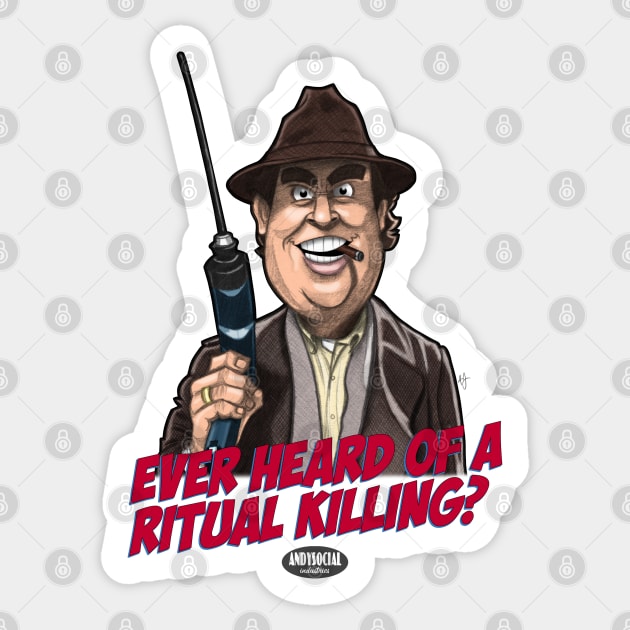 Buck Russell Sticker by AndysocialIndustries